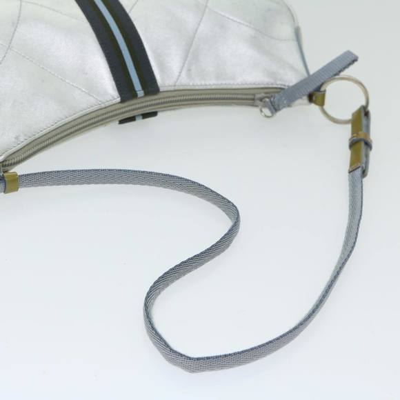 PRADA Shoulder Bag Leather Silver Auth bs12581 - Picture 7 of 16